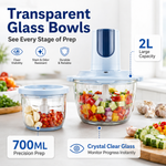 Dual Bowl Electric Food Processor | 2L + 700mL