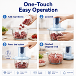 Dual Bowl Electric Food Processor | 2L + 700mL
